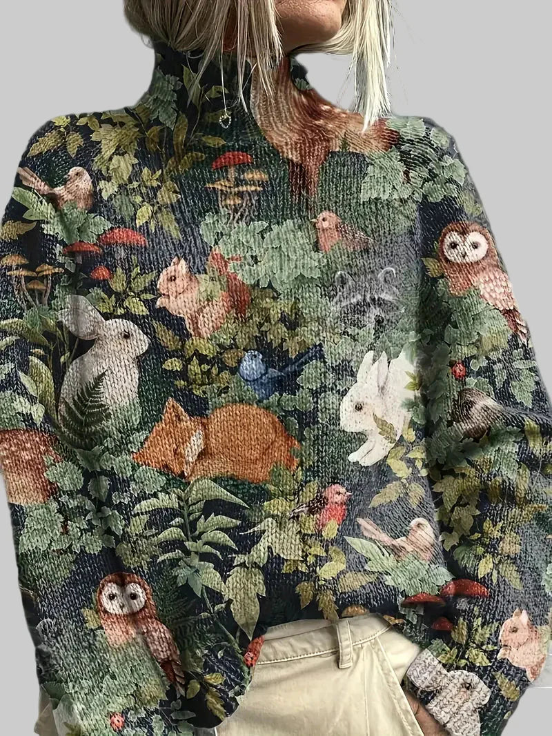 MINA | Leśny sweter dzianinowy inspirowany naturą