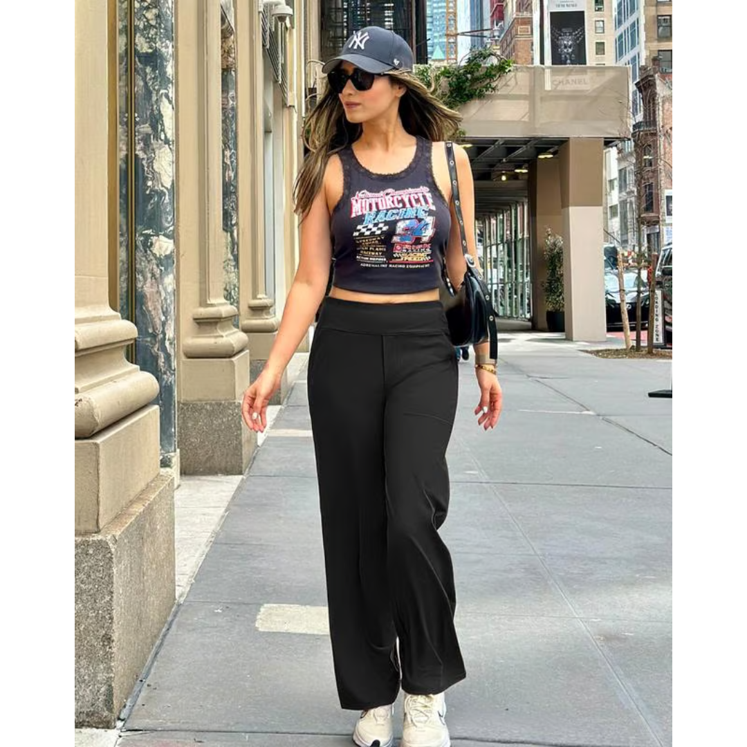 Alfreda – Spodnie z wysokim stanem i szerokimi nogawkami