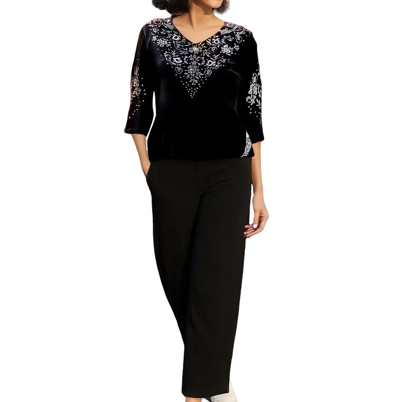 Elvire – Elegancki, dwuczęściowy zestaw z aksamitu