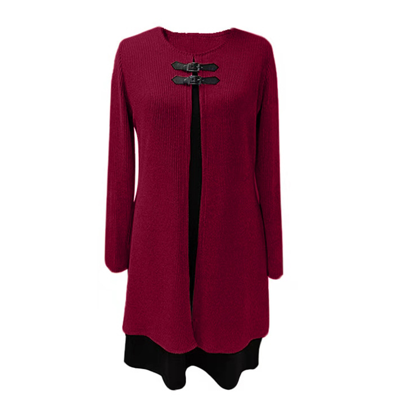 Elina™ – Elegancka dwukolorowa sukienka o kroju A