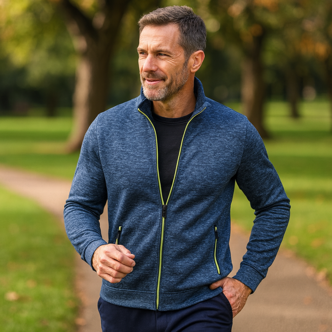 Kasper™ – Klasyczny kardigan z zamkiem błyskawicznym