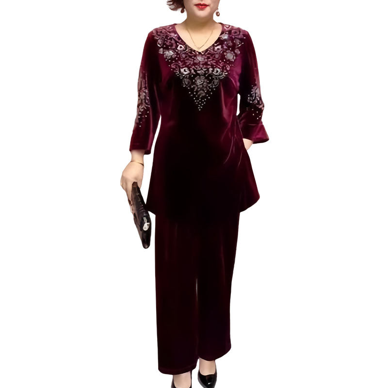 Elvire – Elegancki, dwuczęściowy zestaw z aksamitu