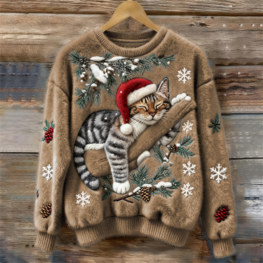 CozyCat Christmas Sweater