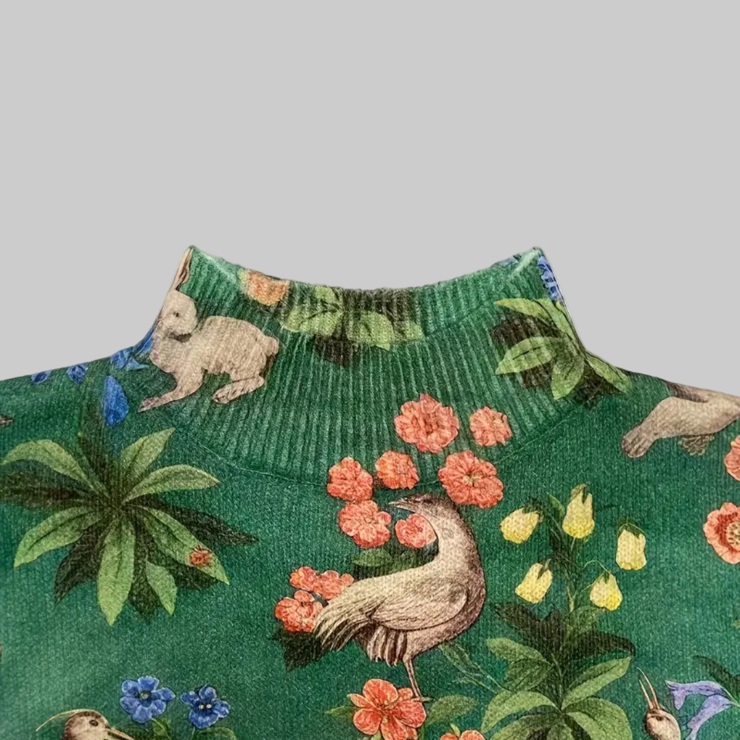 ALINA | Leśny sweter dzianinowy inspirowany naturą