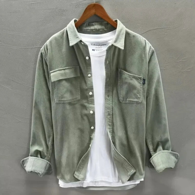 NordSlate™ – Męska koszula z miękkiego sztruksu