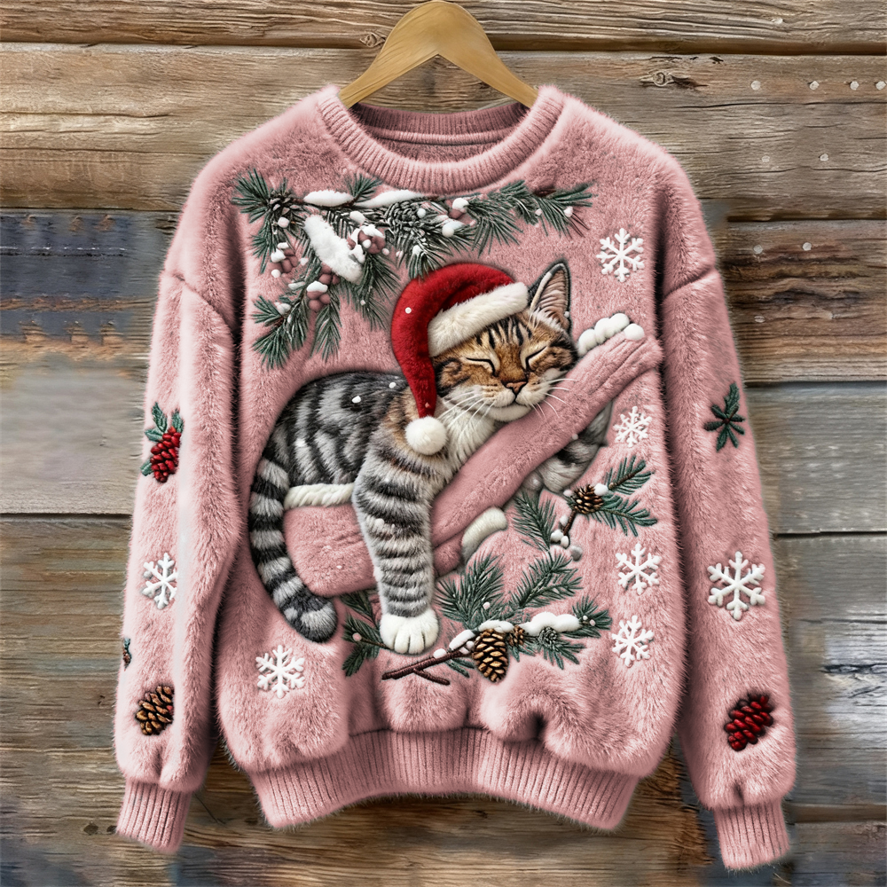 CozyCat Christmas Sweater