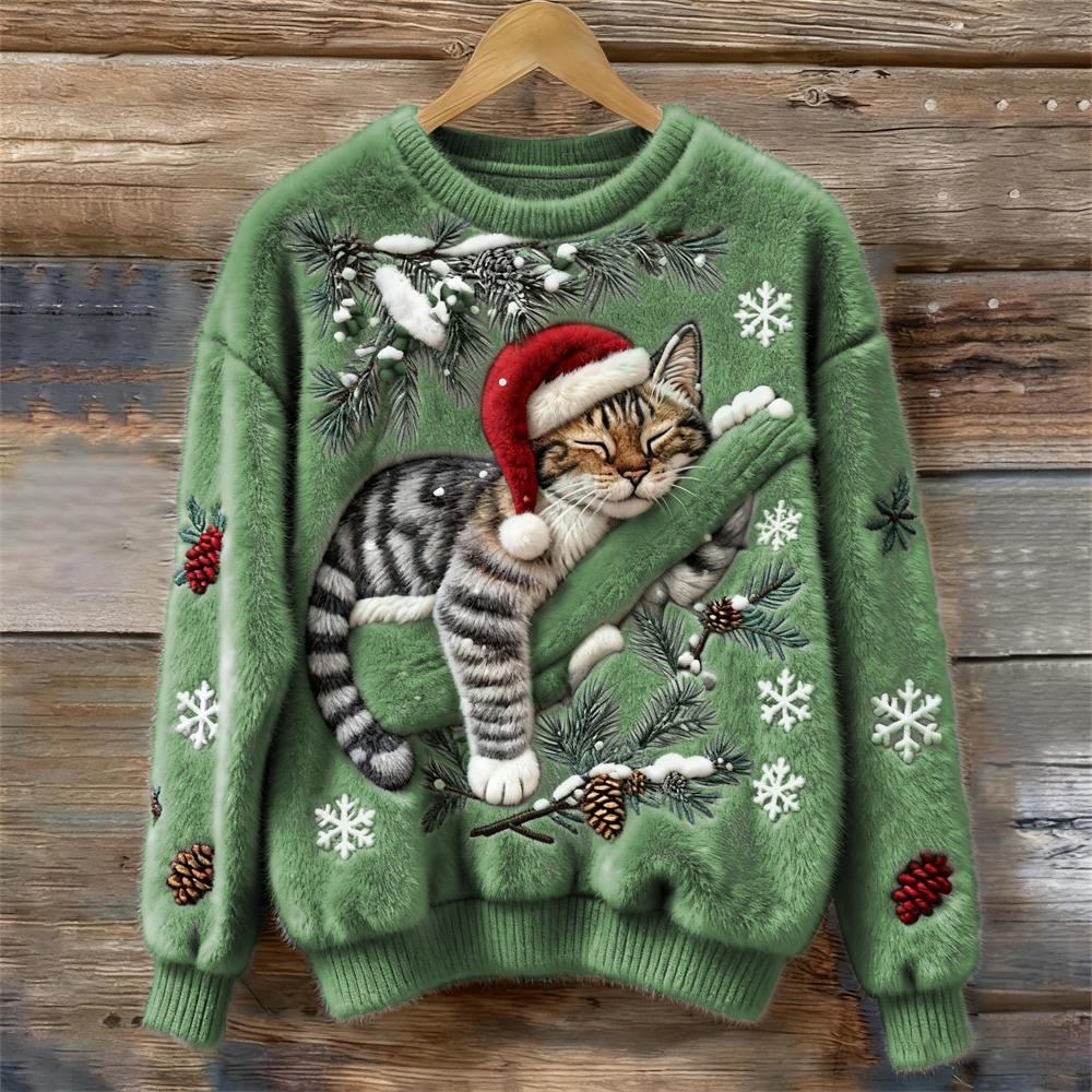 CozyCat Christmas Sweater