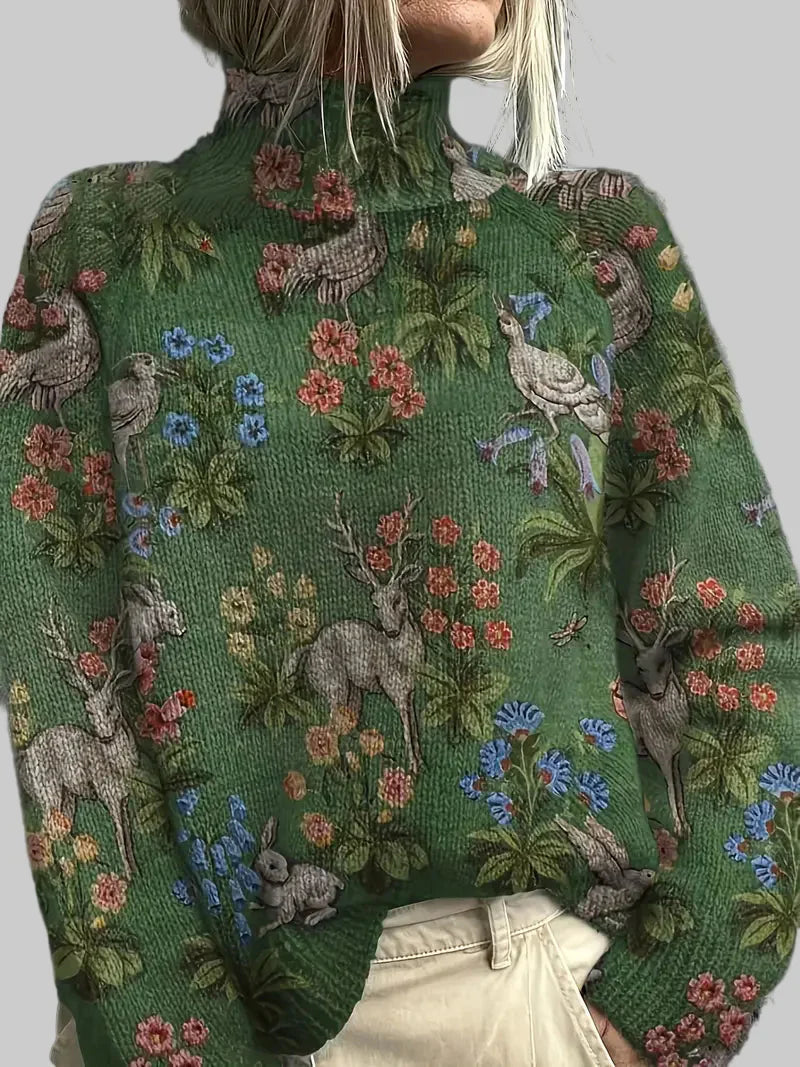 ALINA | Leśny sweter dzianinowy inspirowany naturą