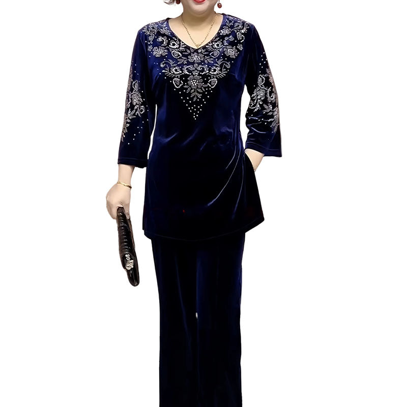 Elvire – Elegancki, dwuczęściowy zestaw z aksamitu