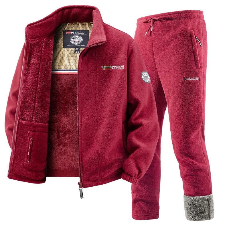 Outdoor Norway | Premiumowy zimowy zestaw polarowy z ociepleniem dla mężczyzn