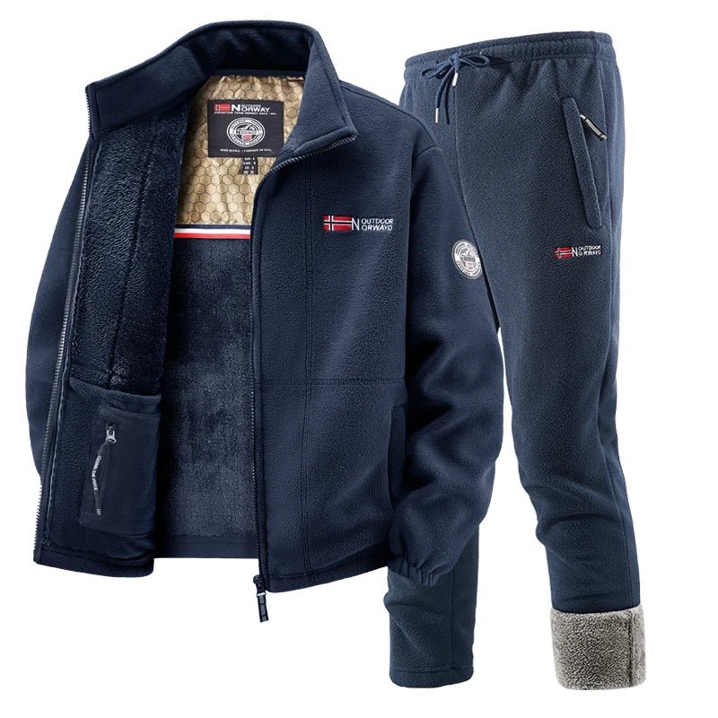 Outdoor Norway | Premiumowy zimowy zestaw polarowy z ociepleniem dla mężczyzn