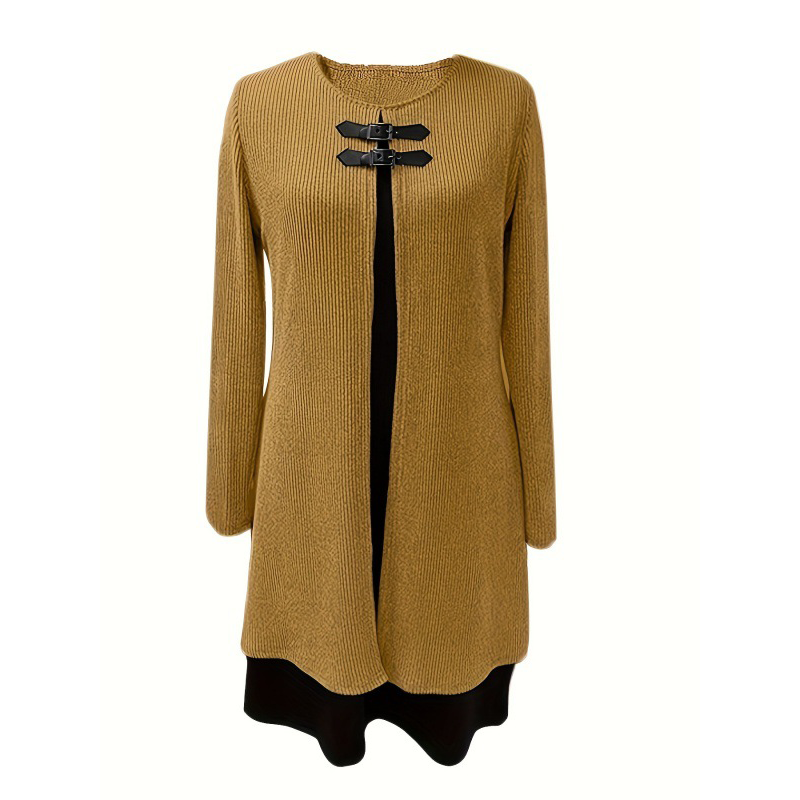 Elina™ – Elegancka dwukolorowa sukienka o kroju A